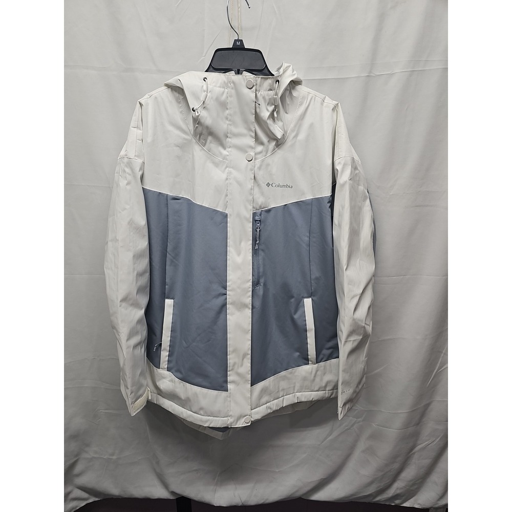 Columbia Women's Point Park Insulated Jacket Polyester White and Gray Size 1X